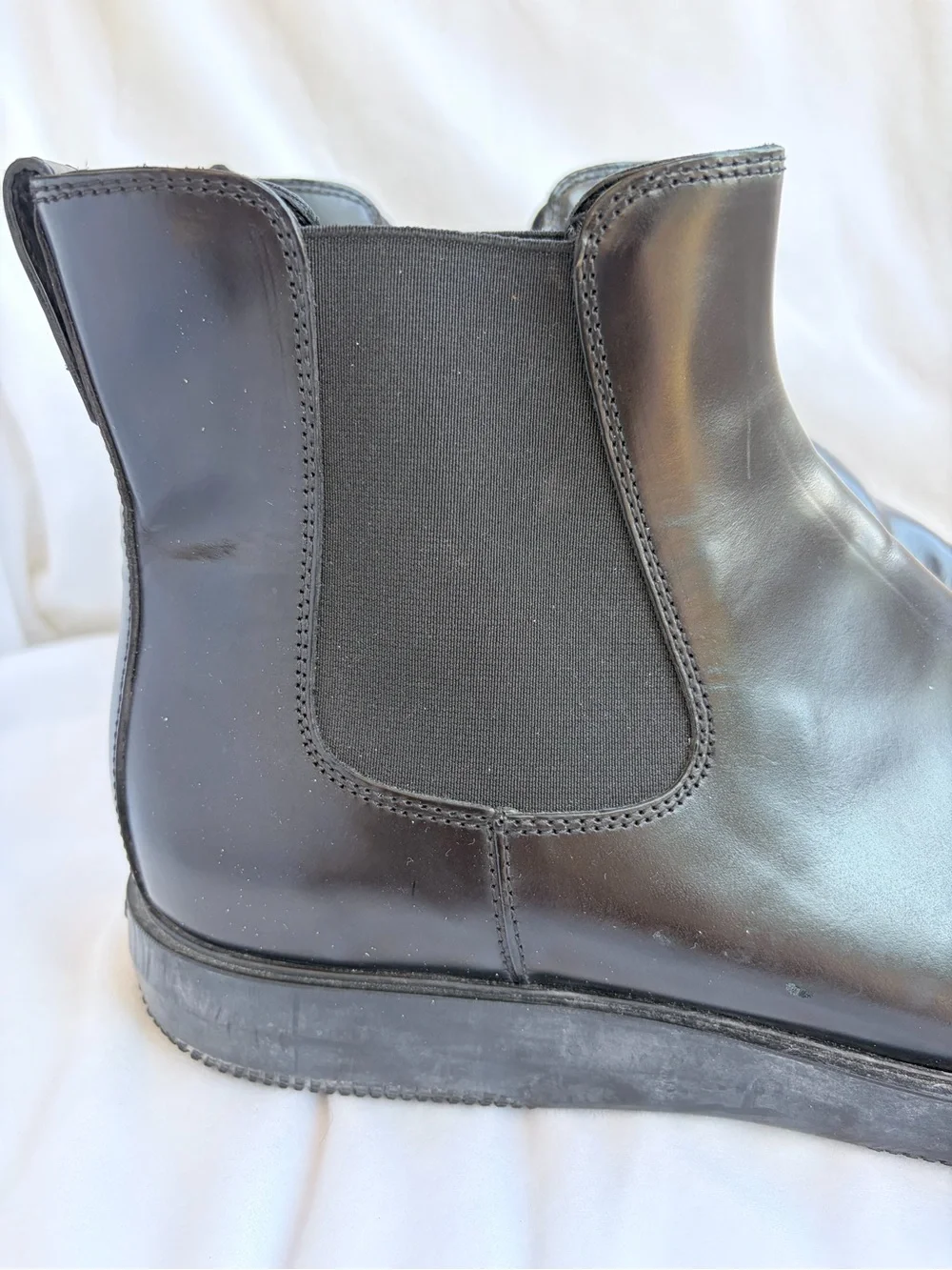 Hogan Men's Black Leather Chelsea Boots Like New Condition -Sz 9.5 EU/10.5 US